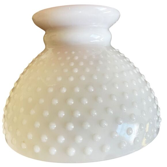 Vintage Other - Vintage White Hobnail Milk Glass Student Lamp Shade 8” Fitter NWOT